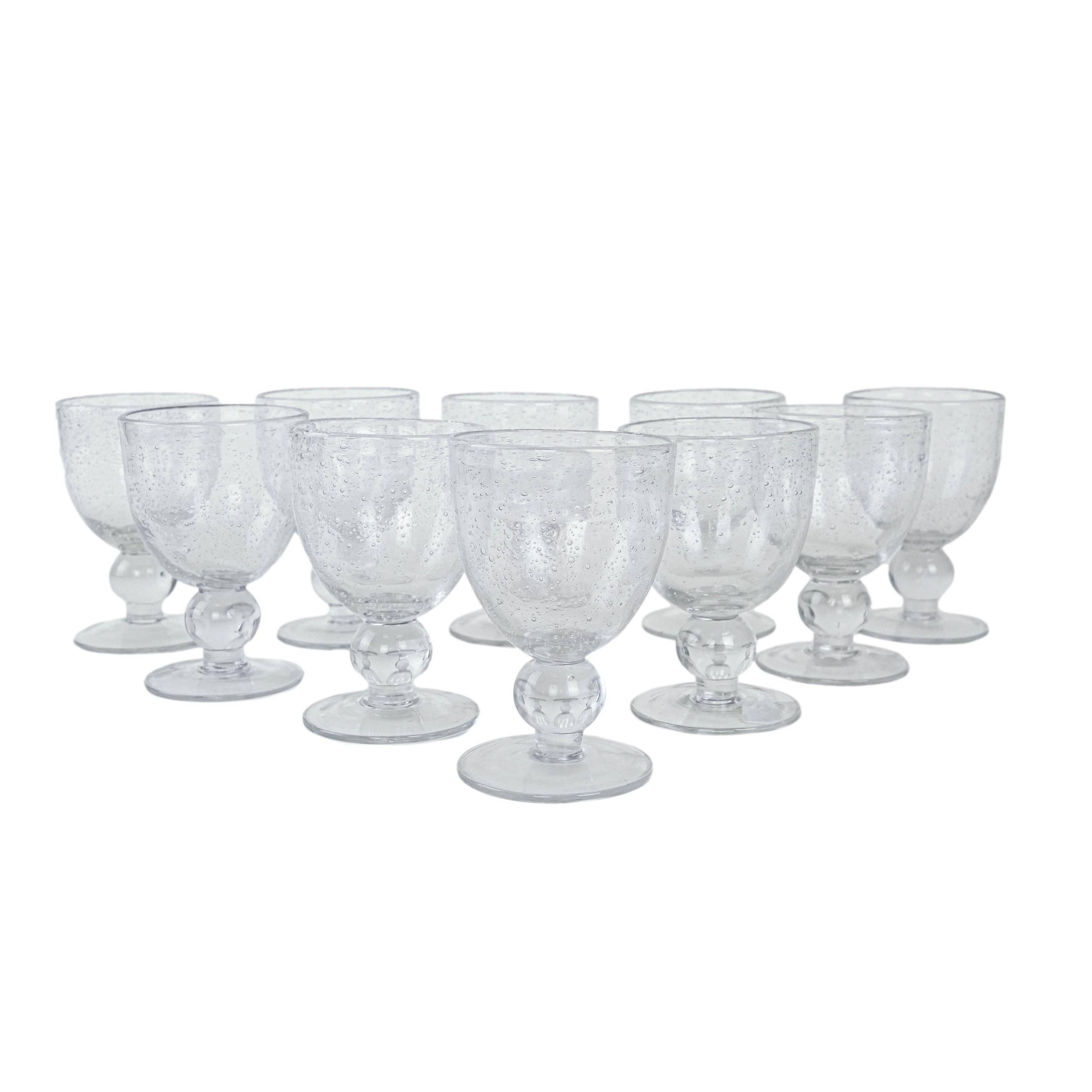 Set of bubble champagne glasses, Italian design, 1970s, production: Italy