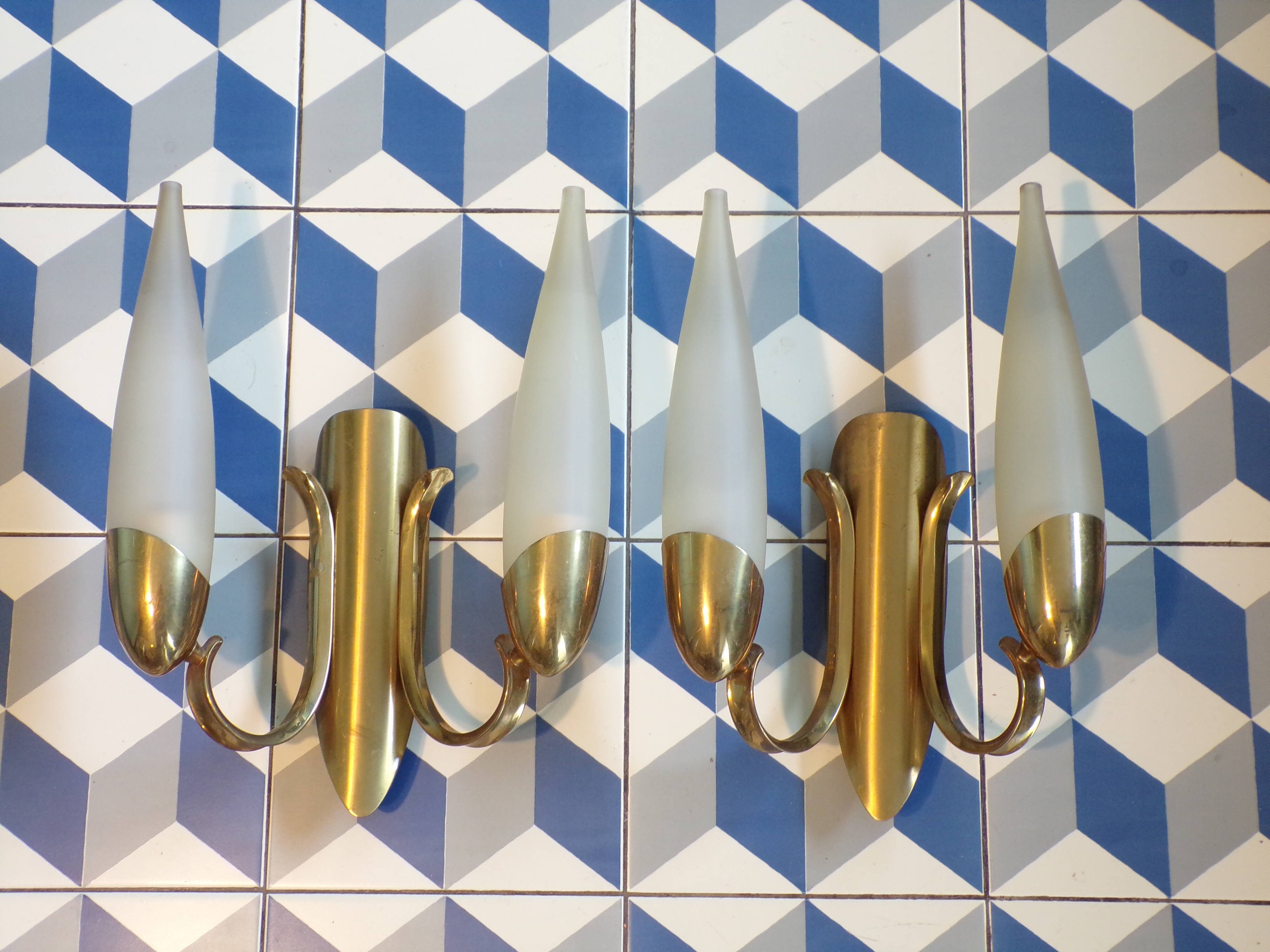 Pair of Italian wall lights 1960-70