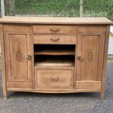 Renovated vintage Art Deco Parisian buffet in wood, 1940, 144cm.