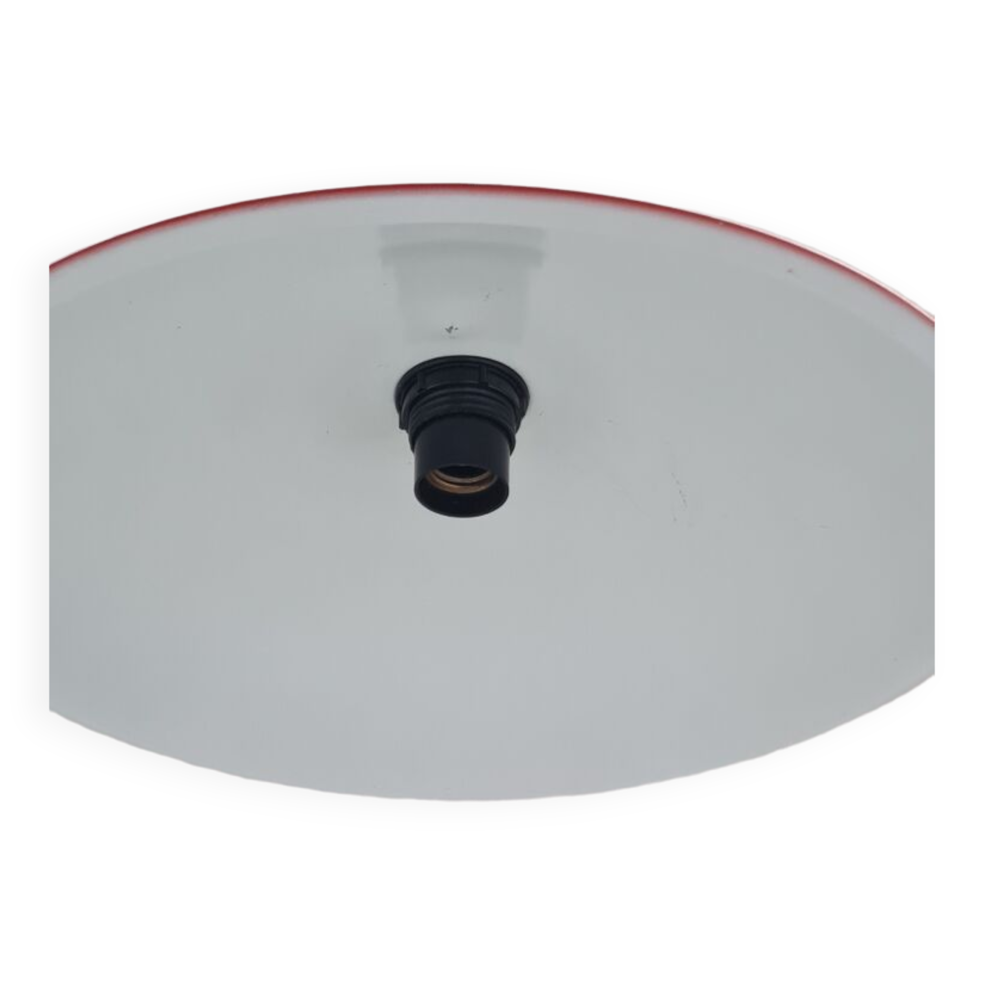 Enamelled sheet metal pendant light