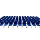 Lot de 20 chaises DSC 106 bleues de Giancarlo Piretti pour Castelli.