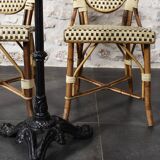 Parisian bistro table and chairs.