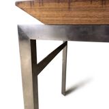 60s wood and metal table, Modernist style