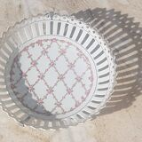 Set of 2 old porcelain lace plates