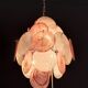 Handcrafted chandelier with alabaster disc glass, Murano glass.