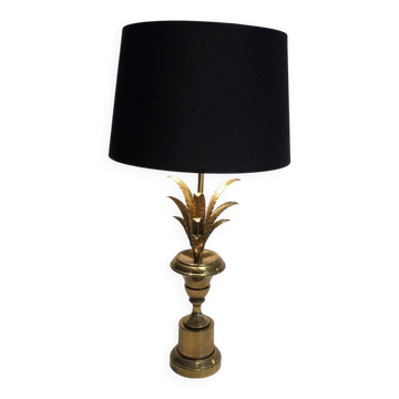Lampe de Table Palmier de Style Néoclassique en Laiton dans le Goût de la M