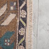 Vintage turkish rug from oushak, hand-woven 90x492 cm