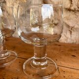 Set of 6 thick stemmed glasses