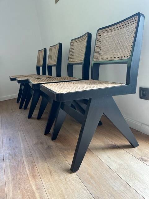 rattan and wood bistro chair