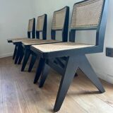 rattan and wood bistro chair