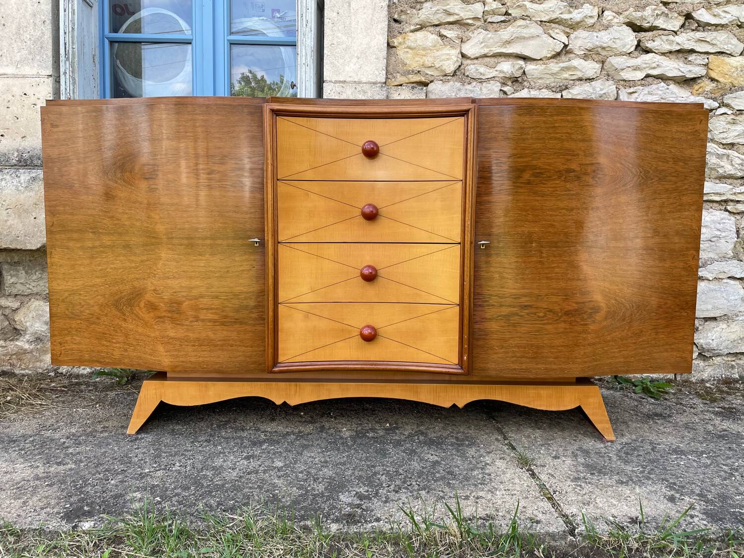 50s art deco sideboard in rosewood
