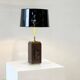 Vintage brass agate table lamp, 1970s