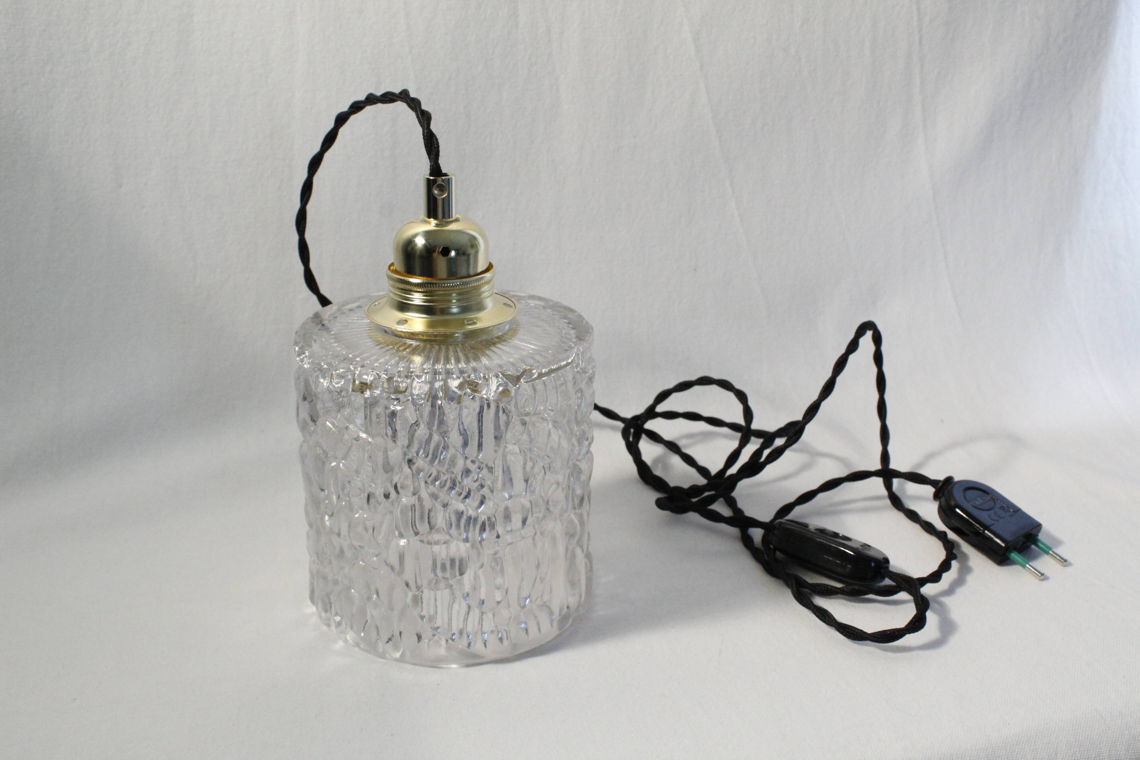 Vintage ball machine cylindrical clear glass