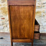 Art Deco bedside, 2 drawers in walnut Circa 40 /50