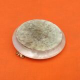 Cendrier en onyx  Cerclage métal doré