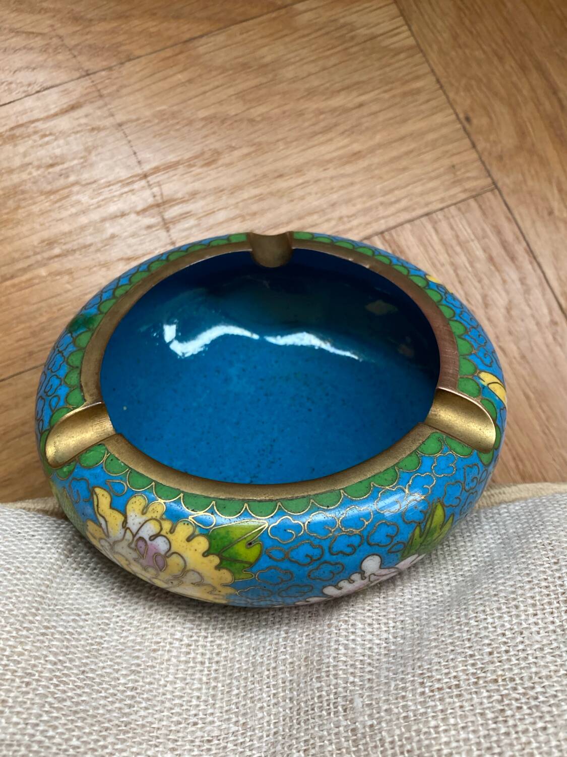 Cendrier émail cloisonné chinois
