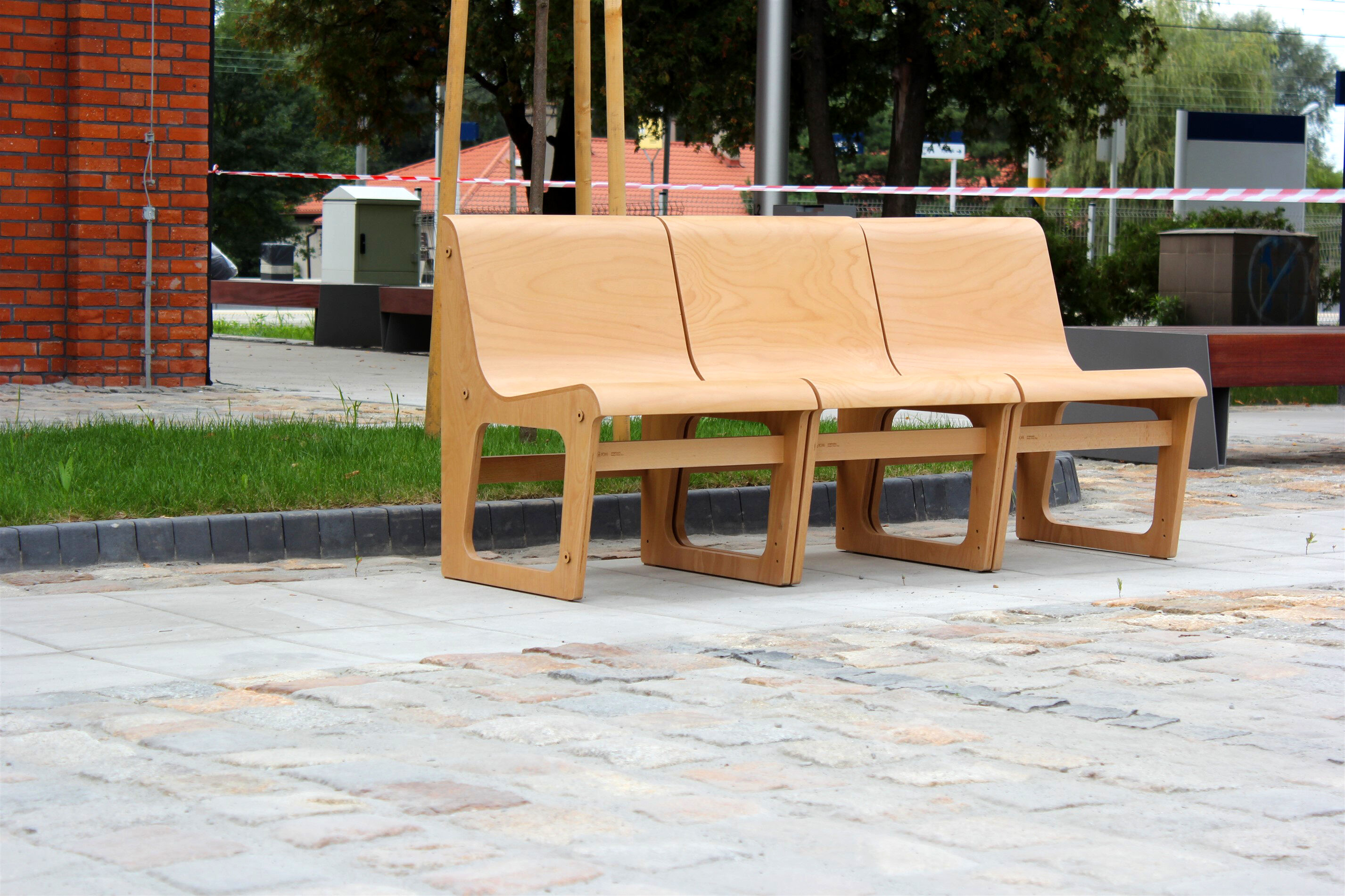 Beech Plywood Bench Symposio by René Šulc for TON, 2010s