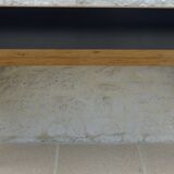Console and its storage with metal feet