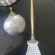 Large and rare Sicilian spoon in aluminum and brass