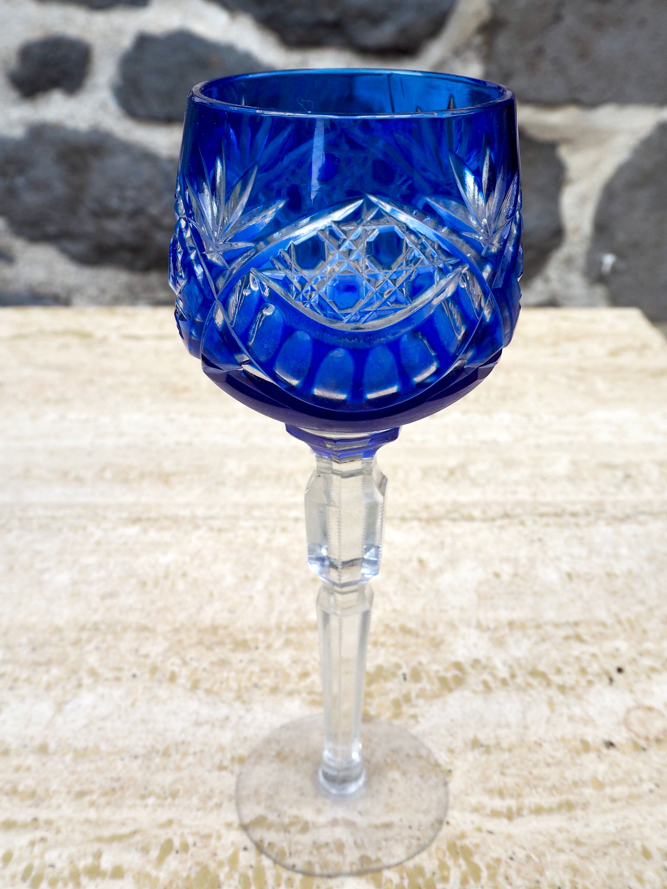 Set de 5 verres à vin en cristal de Pologne