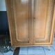 Armoire vintage rotin et bois