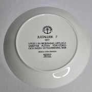 Gustavsberg Christmas plate "Jultallrik 7" 1977, design by Sven Jonson, limited edition, 20 cm