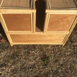 Bathroom furniture in rattan and bamboo