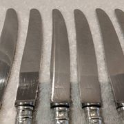 12 silver plated table knives, goldsmith SFAM, art deco style