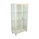 Old metal pharmacy cabinet medicine cupboard glass industrial 1950s
