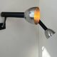 Pair of vintage wall lights, chrome and matte black metal, France 1960
