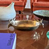Mid-century Modern brass deers centerpiece / bowl, France 1970s