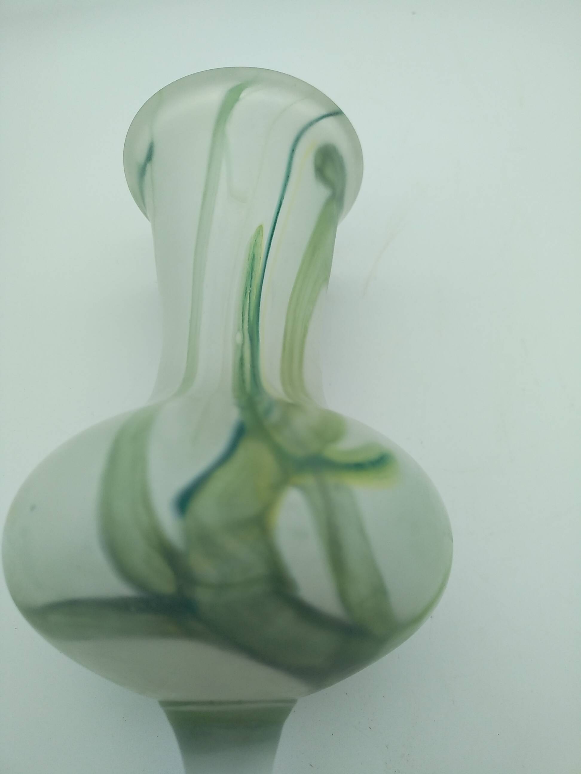 Glass paste vase. Signed JP Mateus 1996.