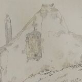 Ornithological Plate, Buffon 1838 "Rooster, Hen, Turkey, Guinea Fowl"