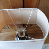 Ceramic lamp signed Gien, Renaissance décor