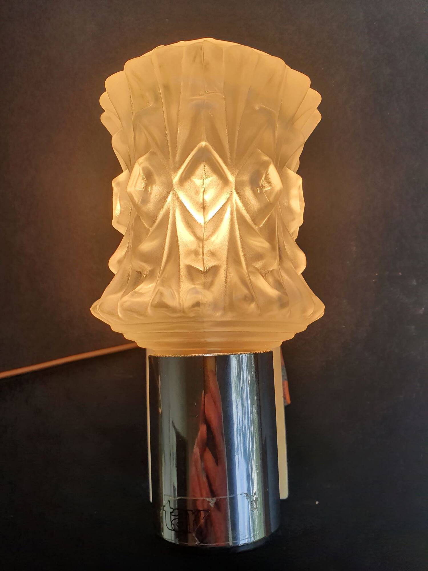 Pair of vintage Italian chrome wall lights by Targetti 1970