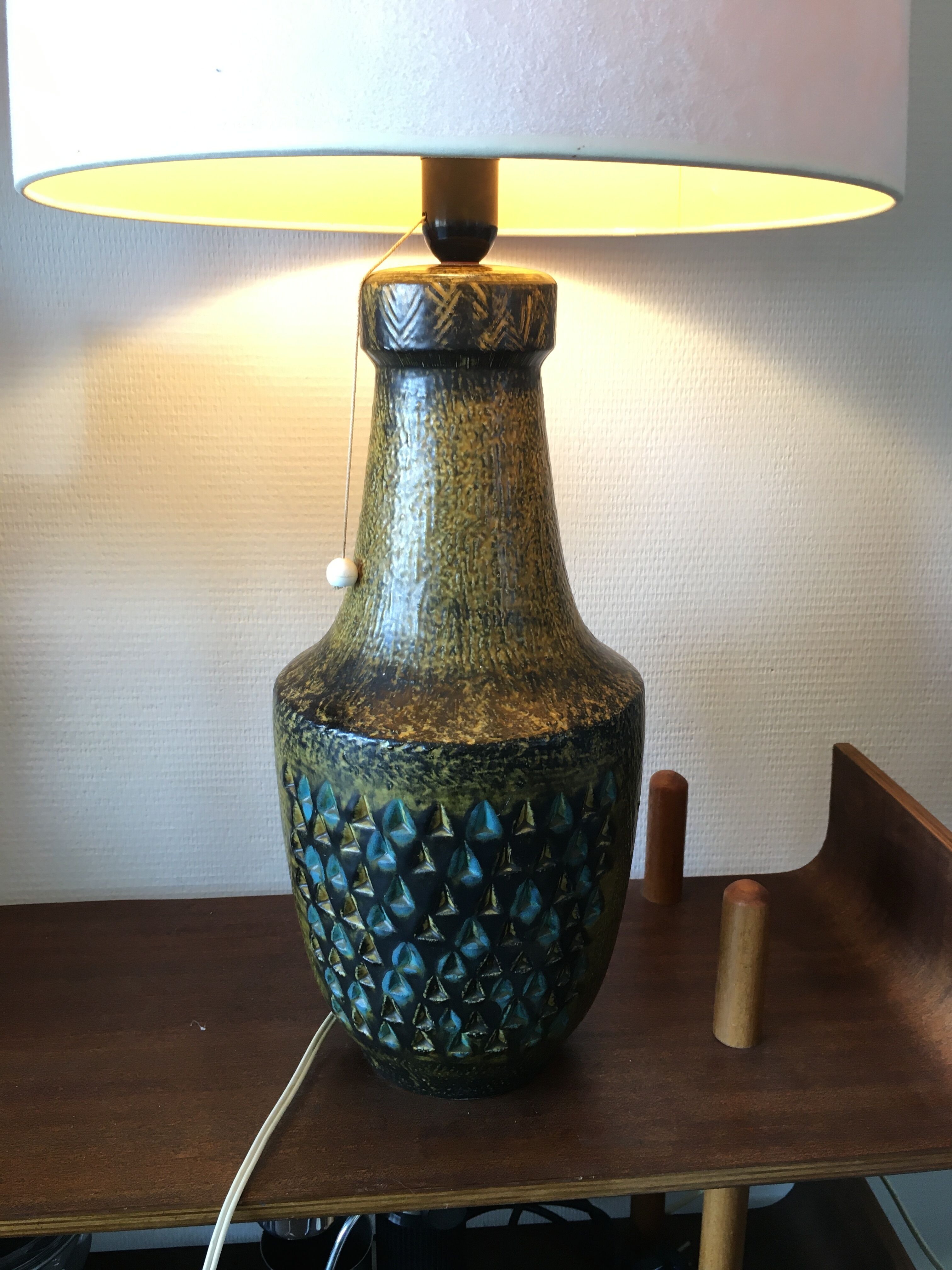 Mid-century scandinavian ceramic table lamp, 1950s