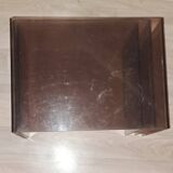 vintage triple nesting table smoked plexiglass