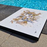 Abstract painting table