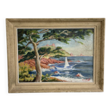 Peinture à l’huile Saint Raphaël Gus Buffa