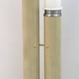 Space Age Opaline Glass and Lacquered Metal Cylinders Floor Lamp, 1970s