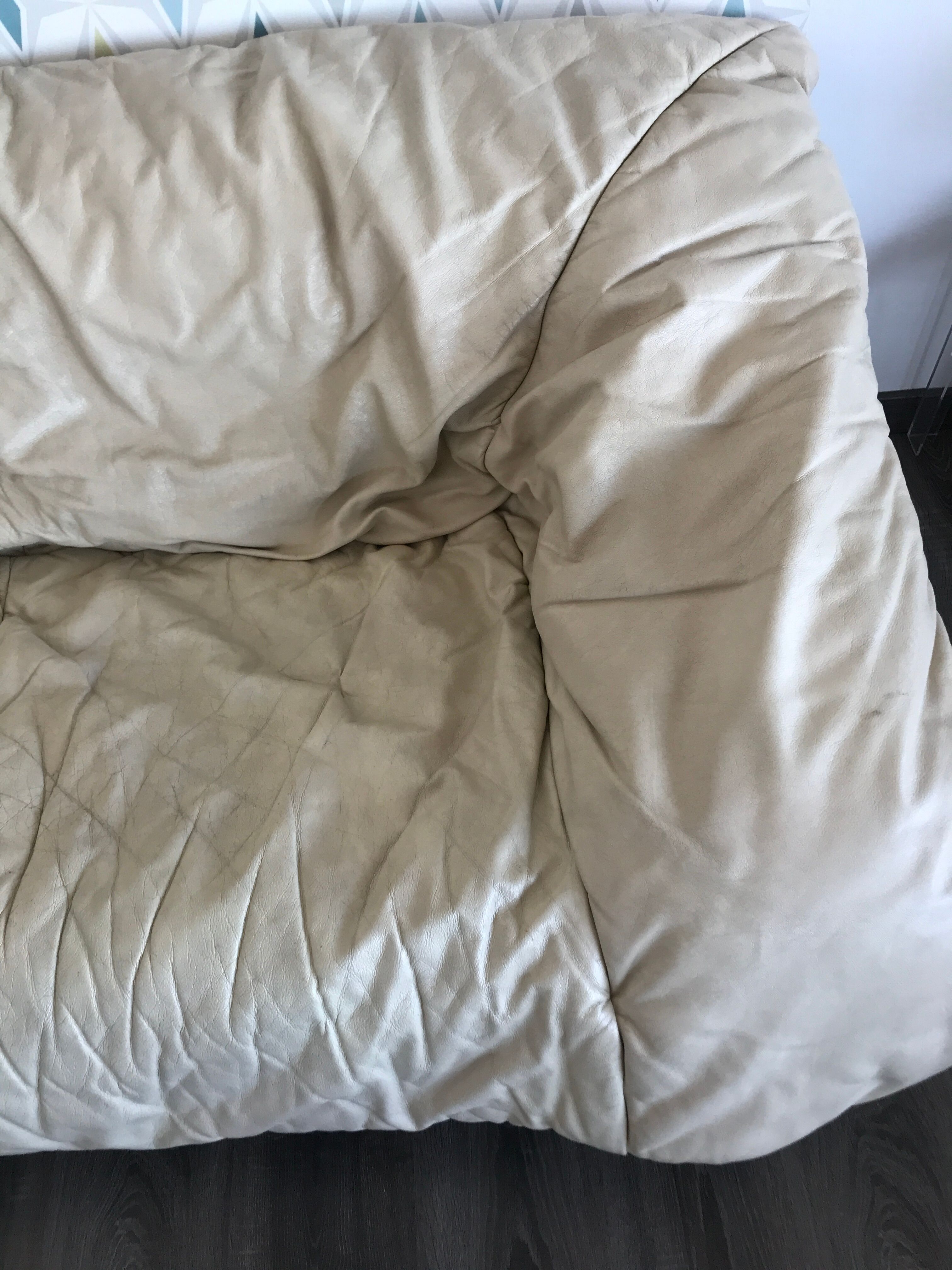 Light beige leather sofa Flou