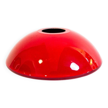 Vase en verre blanc et rouge de Walter Gropius pour Rosenthal, 1969