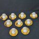 9 Moka Coffee Cups + Saucers Arabia Finland Mira Design Esteri Tomula