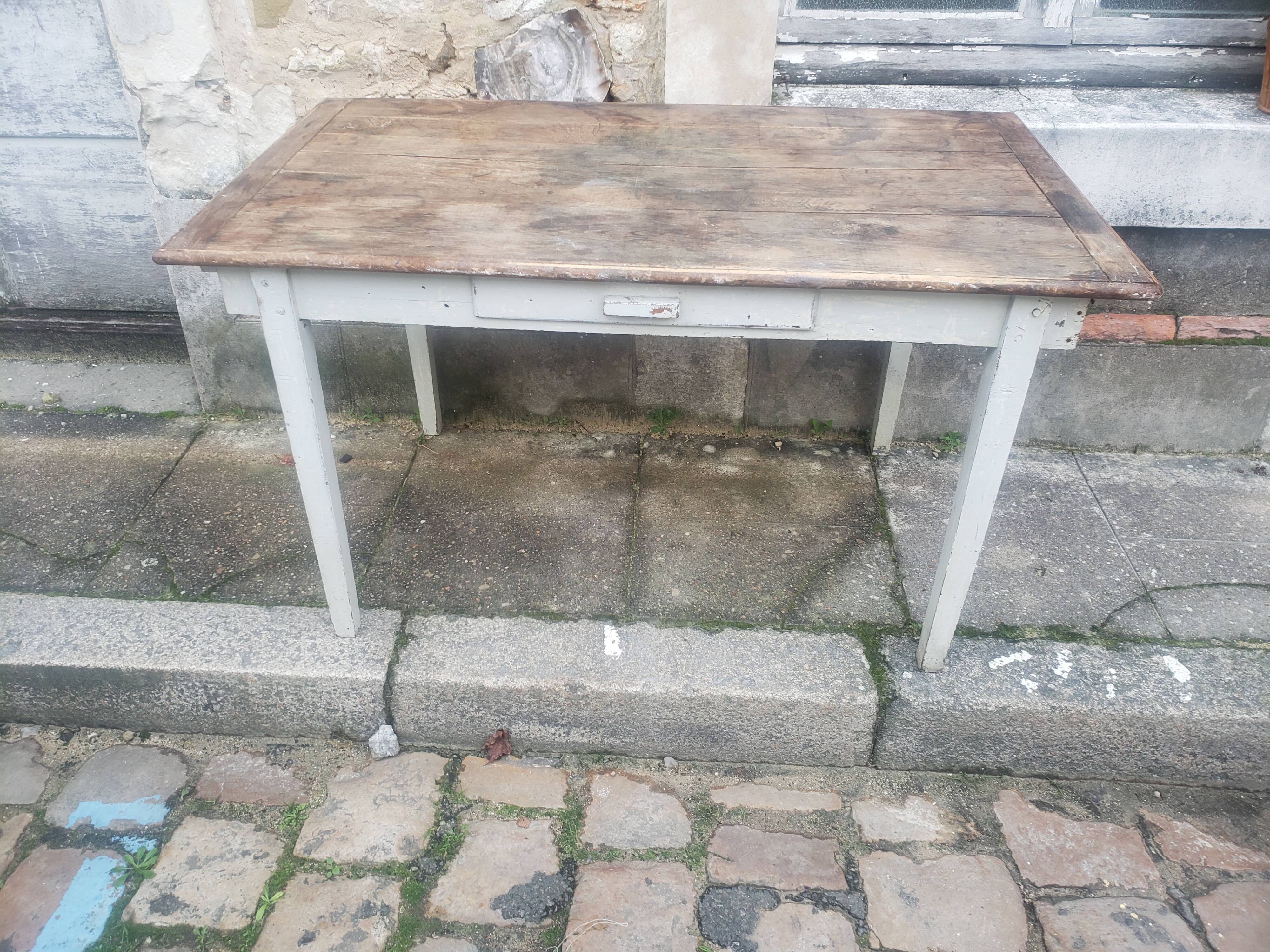 Natural patina farm table