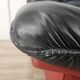 Red and black leather armchair by Nicoletti Salotti