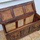 Basque bench chest in solid wood, 105 cm