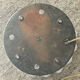 Vintage cast glass ceiling lamp 70s