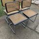 Cesca chair Marcel Breuer B32 modern Italian mid-century, set of 4 from the 70s.