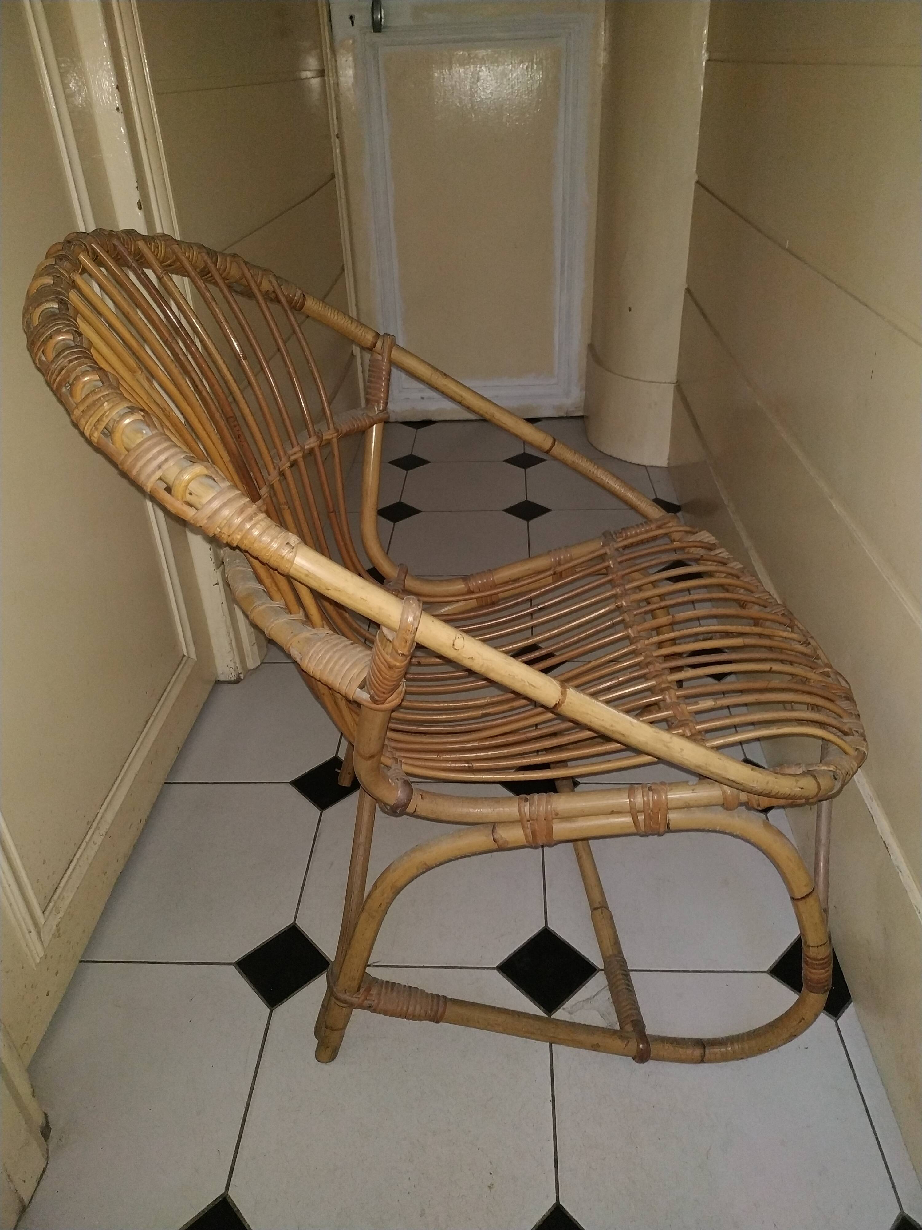 Rattan armchair