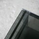 Coffee table steel and smoked glass, France, circa 1970